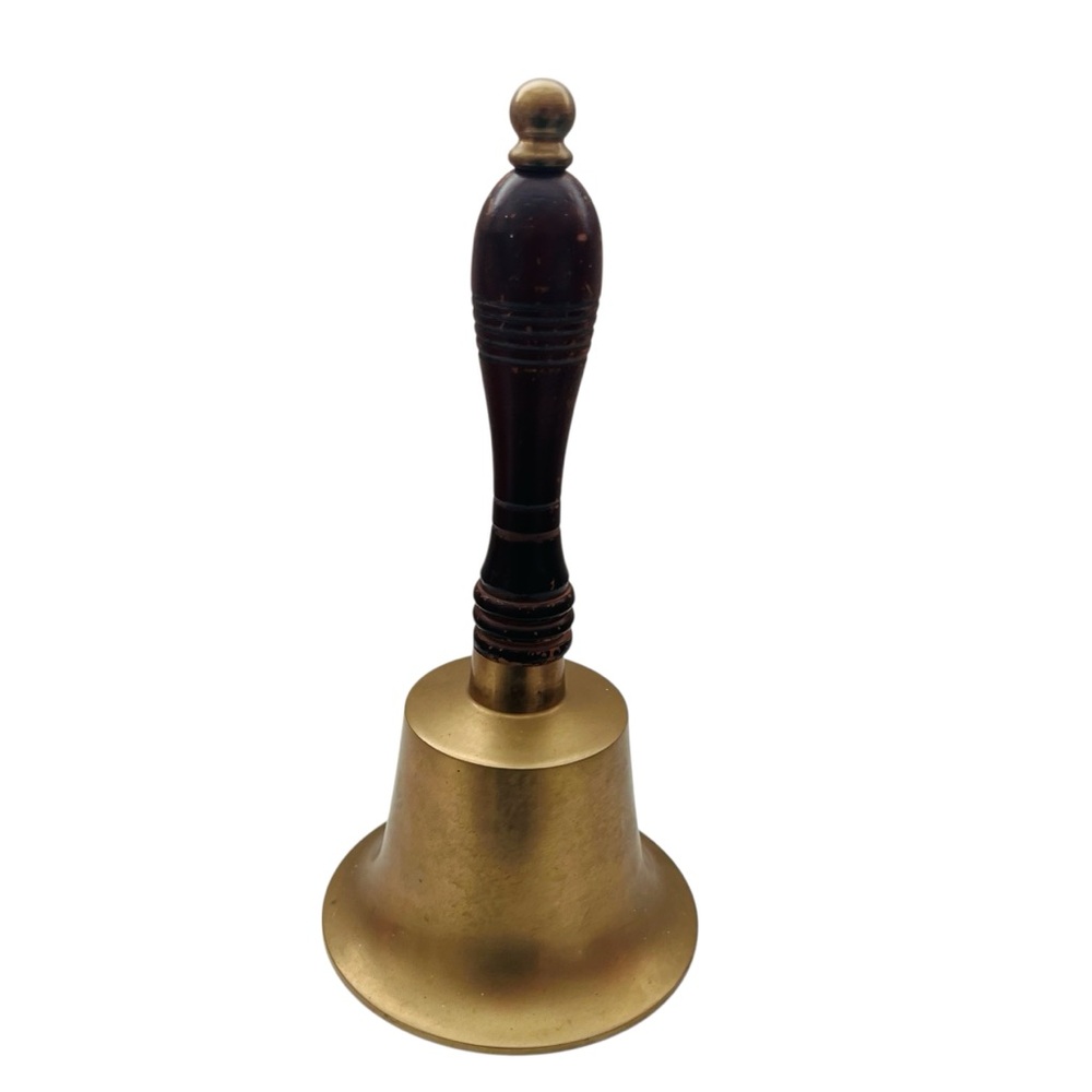 Vintage Gatco Sofia Brass & Wood Handle Bell